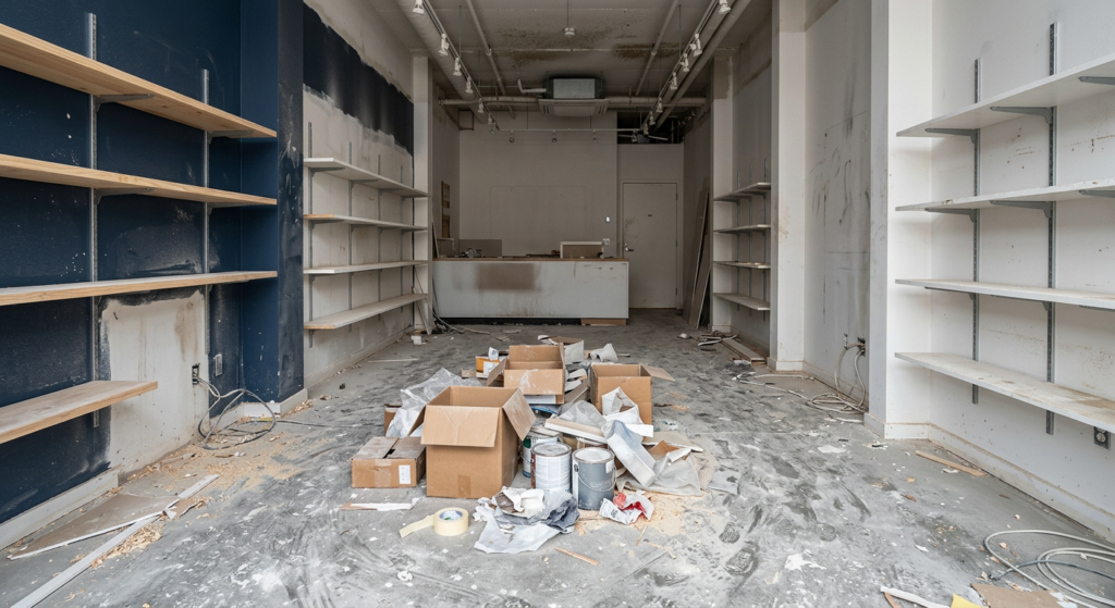 post construction clean retail store