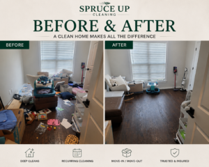 Professional house cleaning in Tulsa before and after
