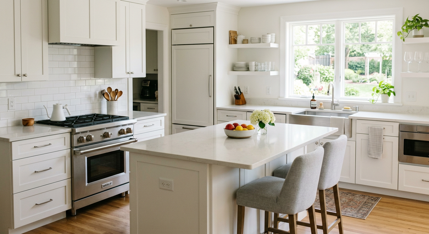 Freshly cleaned kitchen after professional house cleaning service in Oklahoma City, OK.
