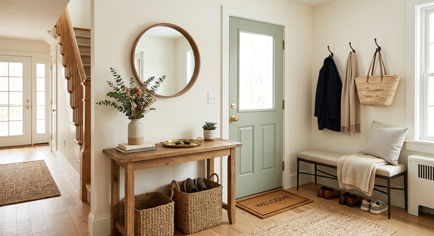 Professionally cleaned entryway after house cleaning service in Bethany, OK