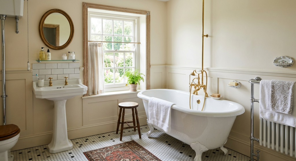 Freshly cleaned bathroom after professional house cleaning service in Sapulpa, OK.