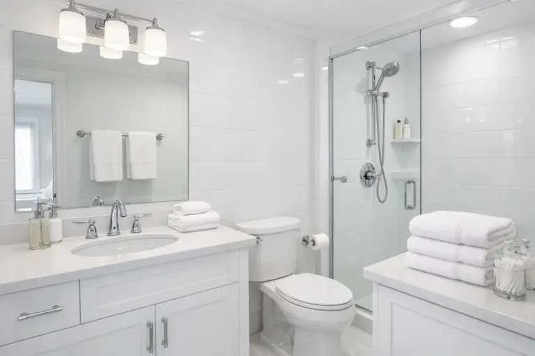 Bathroom after a professional deep cleaning service