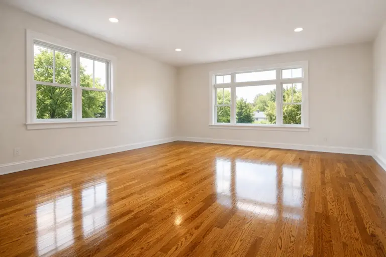 Empty room after a professional move-out cleaning