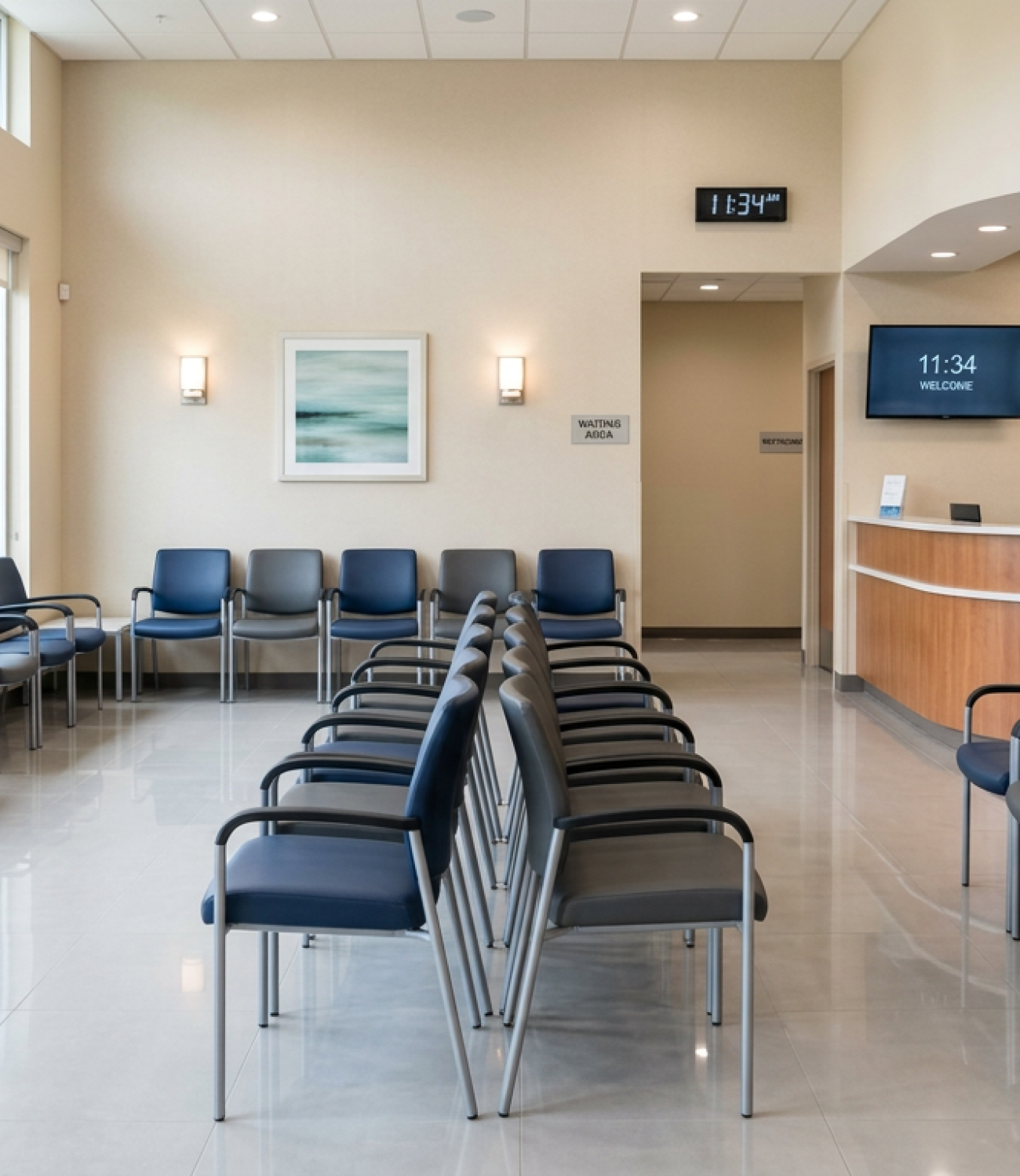 commercial clean waiting room